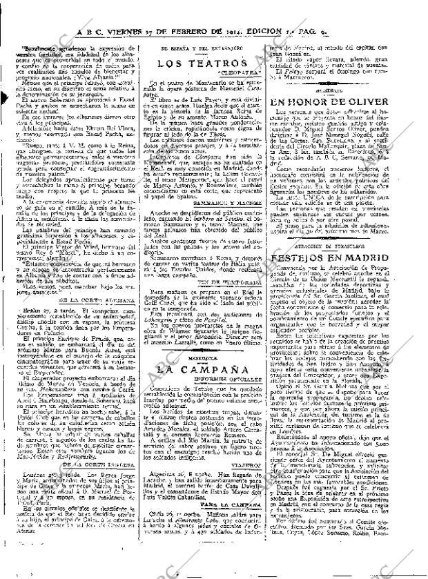 ABC MADRID 27-02-1914 página 9