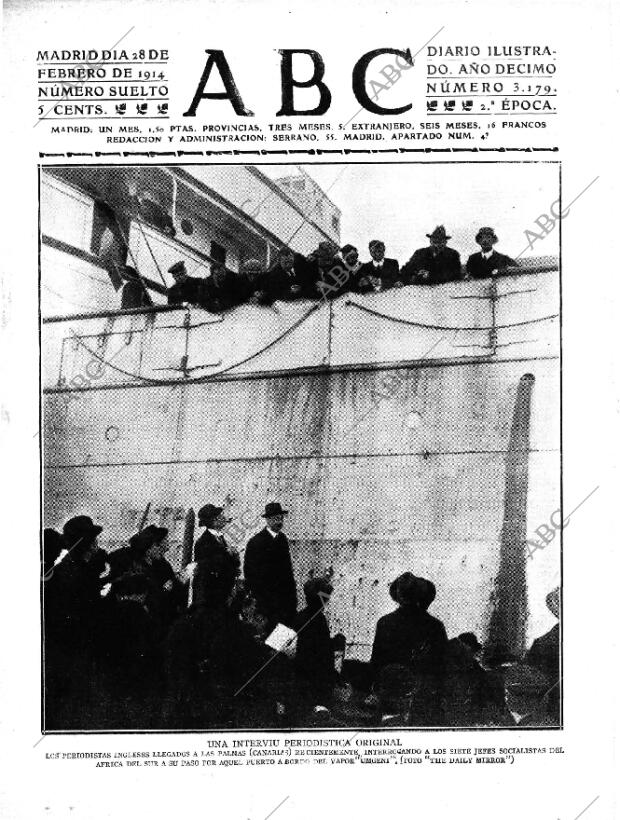 ABC MADRID 28-02-1914 página 1