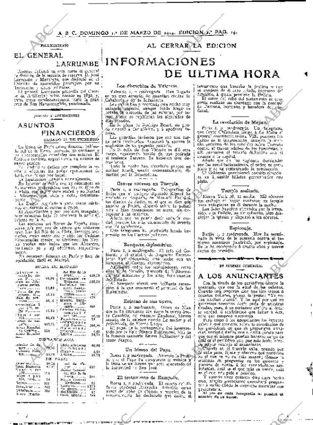 ABC MADRID 01-03-1914 página 14