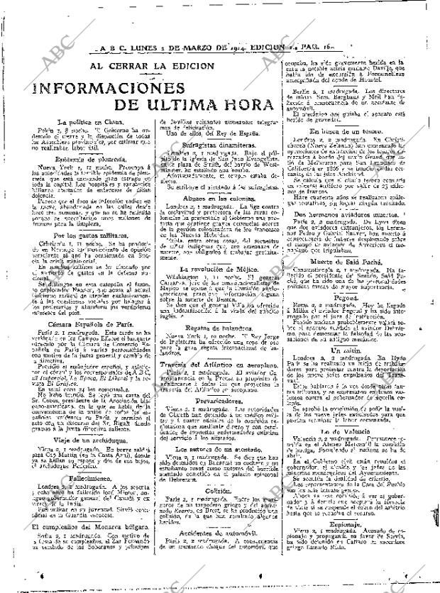ABC MADRID 02-03-1914 página 16