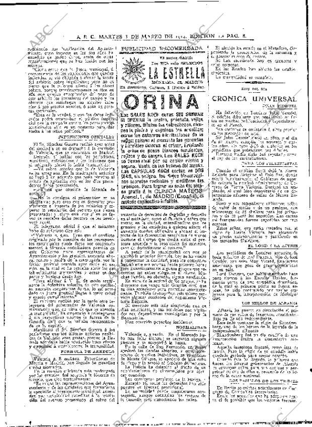 ABC MADRID 03-03-1914 página 8