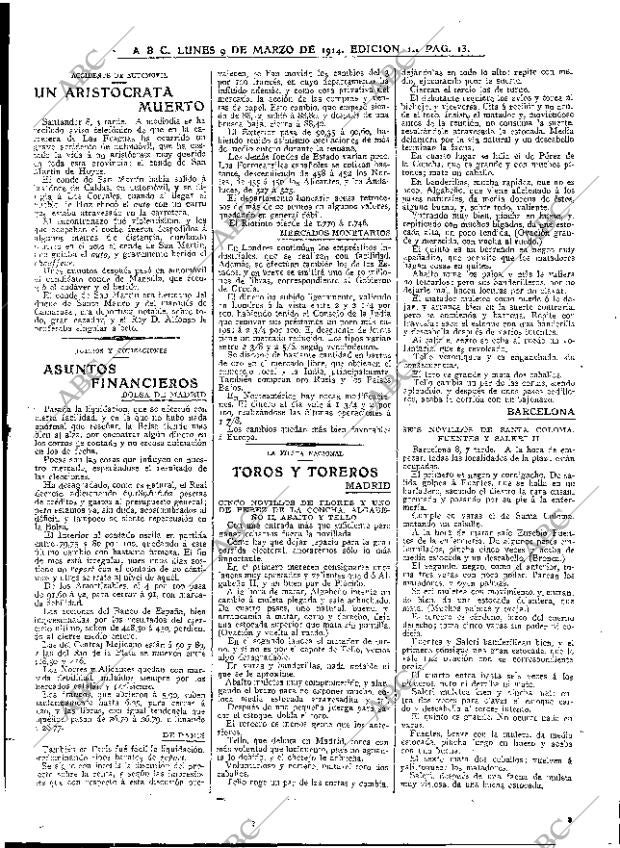 ABC MADRID 09-03-1914 página 13