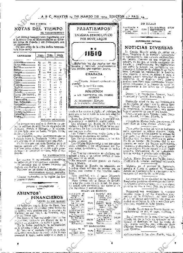 ABC MADRID 24-03-1914 página 14