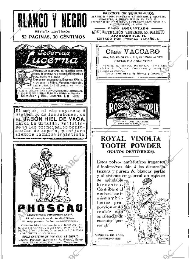 BLANCO Y NEGRO MADRID 29-03-1914 página 2