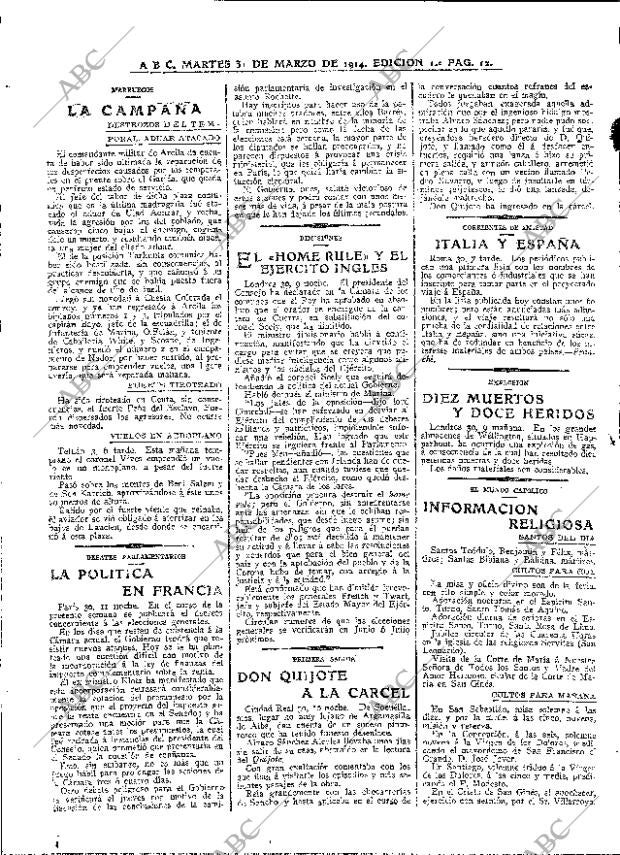 ABC MADRID 31-03-1914 página 12