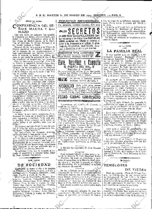 ABC MADRID 31-03-1914 página 8