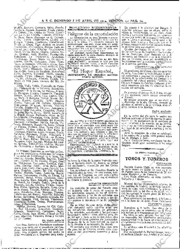 ABC MADRID 05-04-1914 página 10