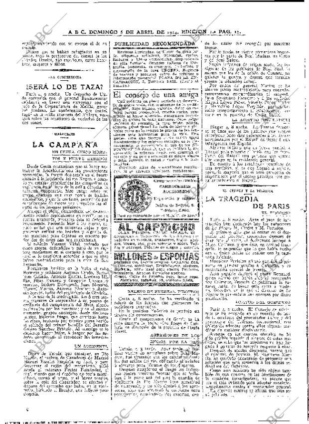 ABC MADRID 05-04-1914 página 12