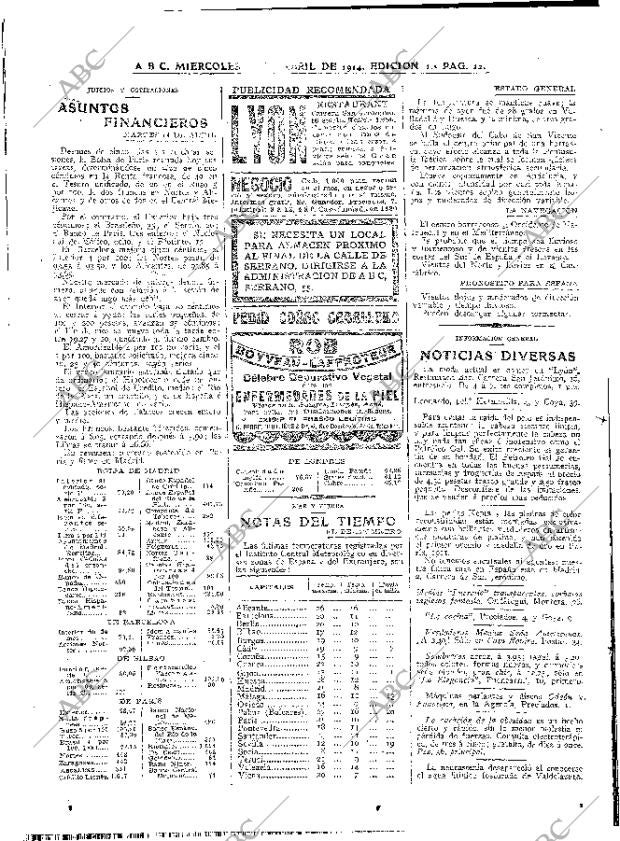 ABC MADRID 15-04-1914 página 12