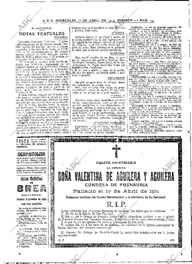 ABC MADRID 15-04-1914 página 14