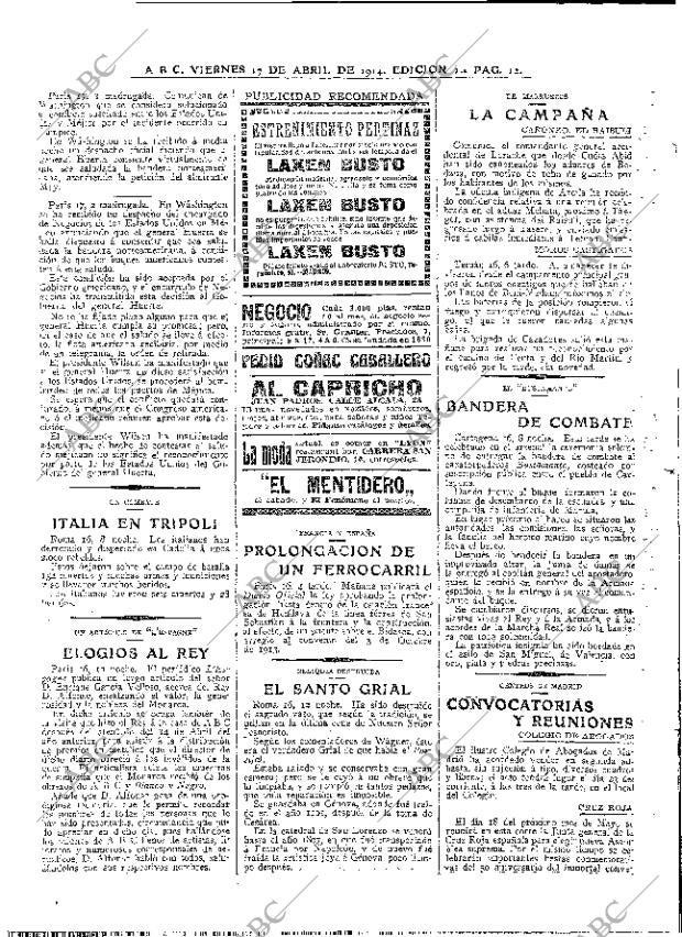 ABC MADRID 17-04-1914 página 12