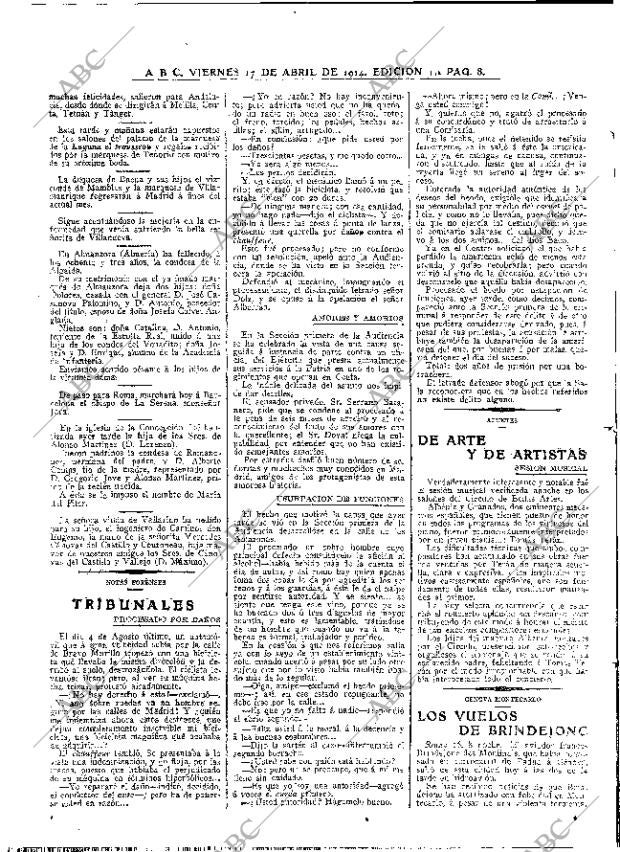 ABC MADRID 17-04-1914 página 8