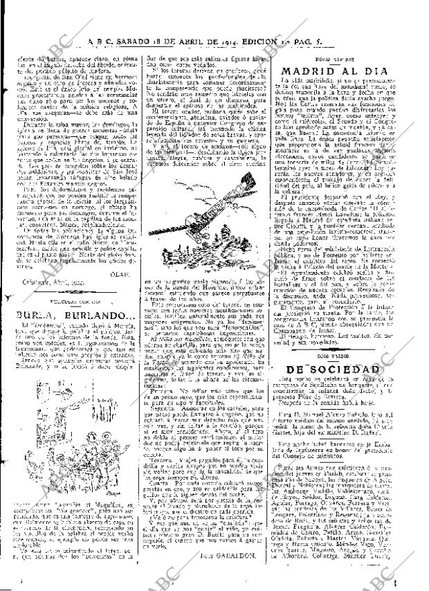 ABC MADRID 18-04-1914 página 5