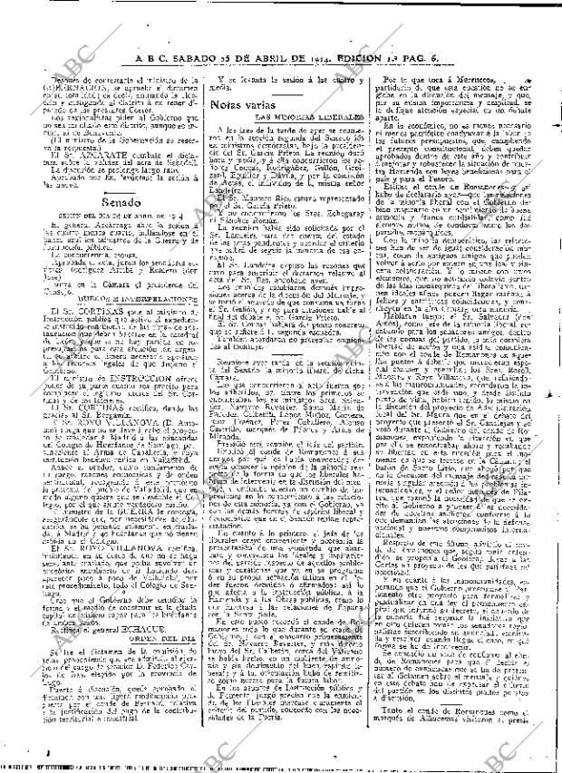 ABC MADRID 25-04-1914 página 6