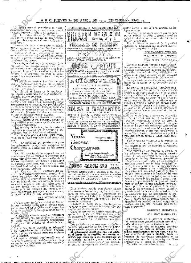 ABC MADRID 30-04-1914 página 14