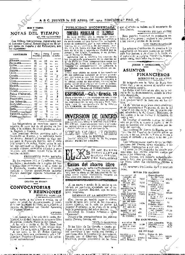 ABC MADRID 30-04-1914 página 18