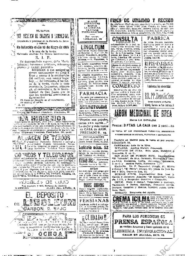 ABC MADRID 11-05-1914 página 18