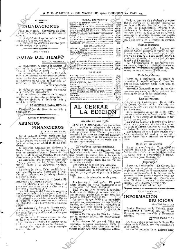 ABC MADRID 12-05-1914 página 19