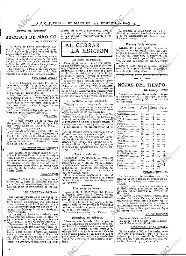ABC MADRID 21-05-1914 página 17