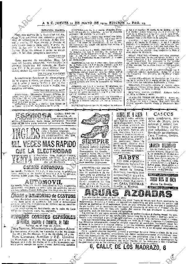 ABC MADRID 21-05-1914 página 19