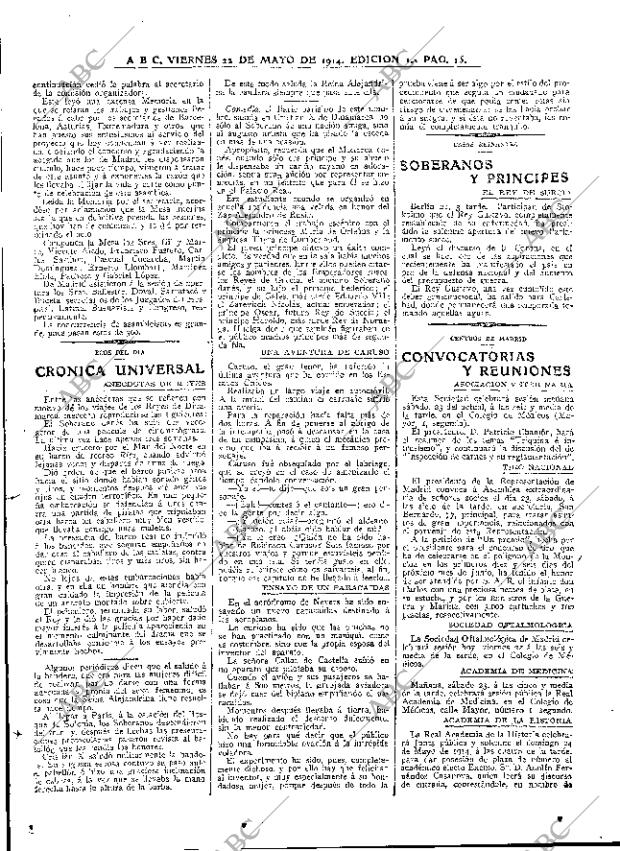 ABC MADRID 22-05-1914 página 15