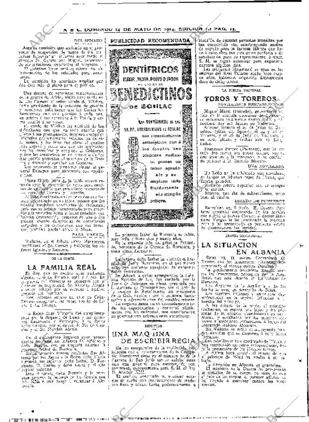 ABC MADRID 24-05-1914 página 12