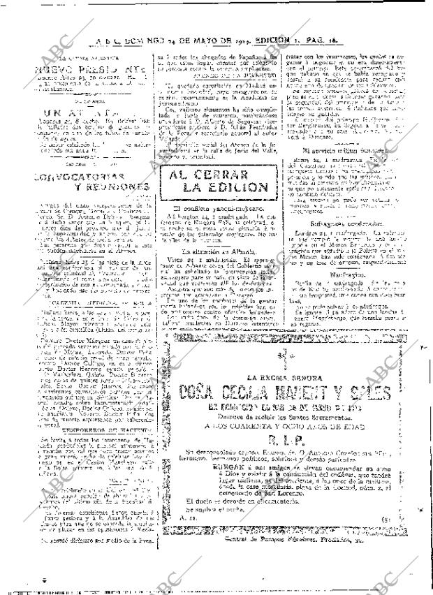 ABC MADRID 24-05-1914 página 16