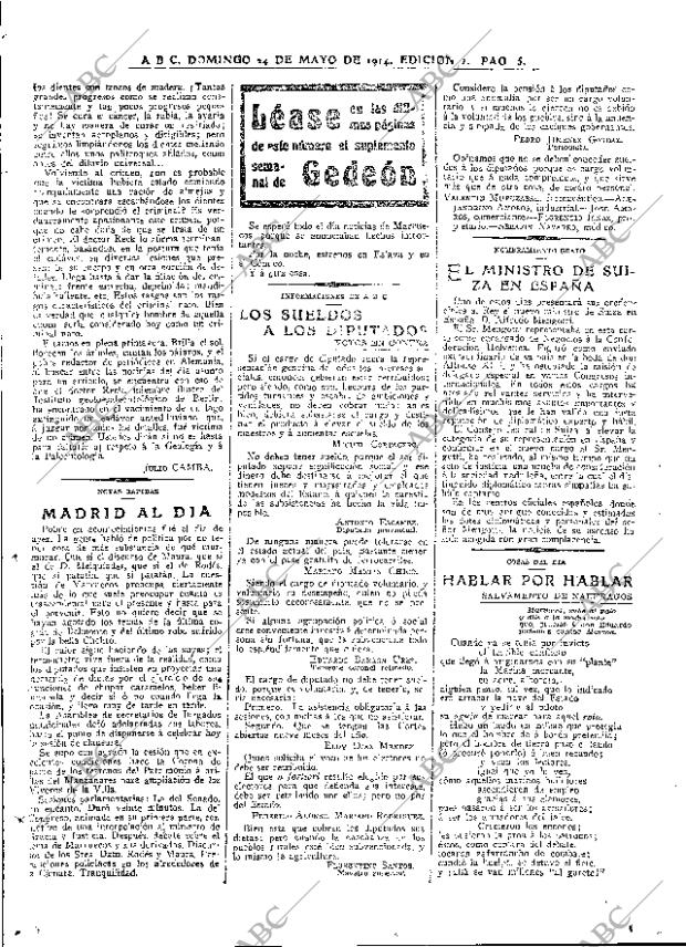 ABC MADRID 24-05-1914 página 5