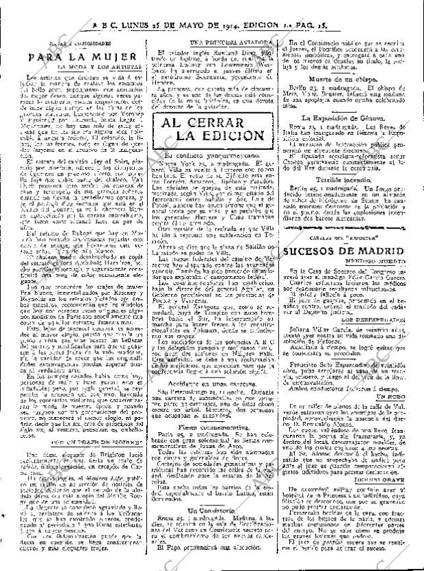 ABC MADRID 25-05-1914 página 15