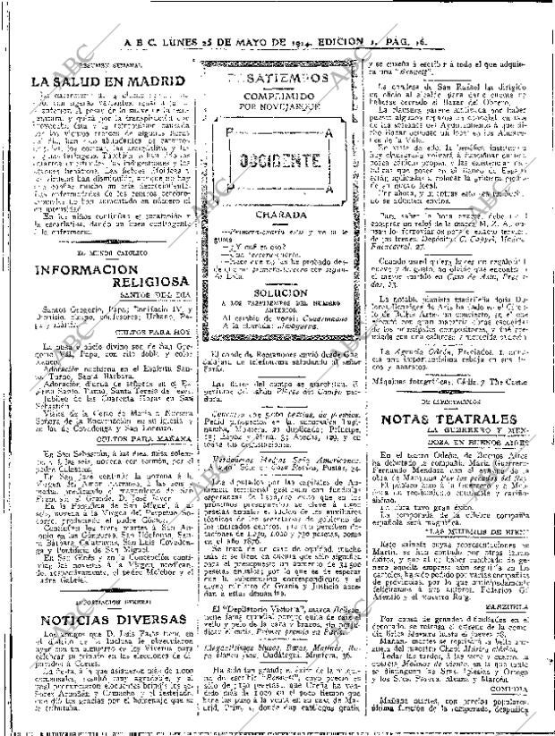 ABC MADRID 25-05-1914 página 16