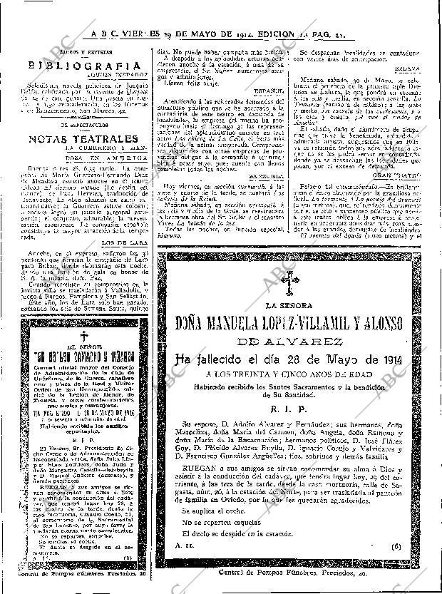 ABC MADRID 29-05-1914 página 21