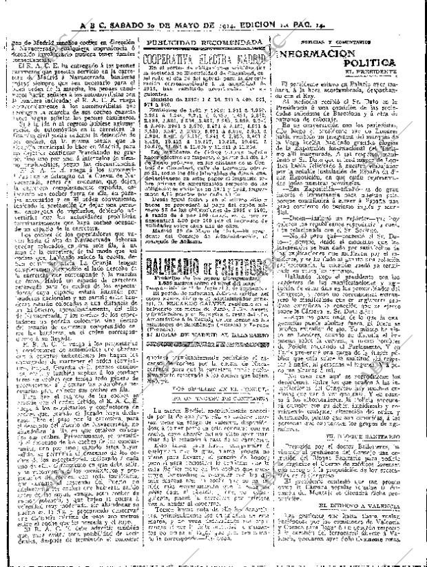 ABC MADRID 30-05-1914 página 14