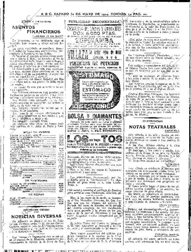 ABC MADRID 30-05-1914 página 20