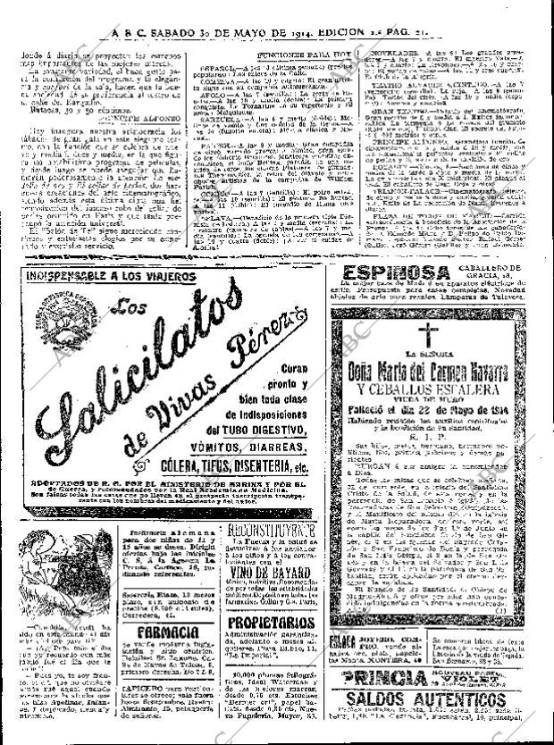 ABC MADRID 30-05-1914 página 21