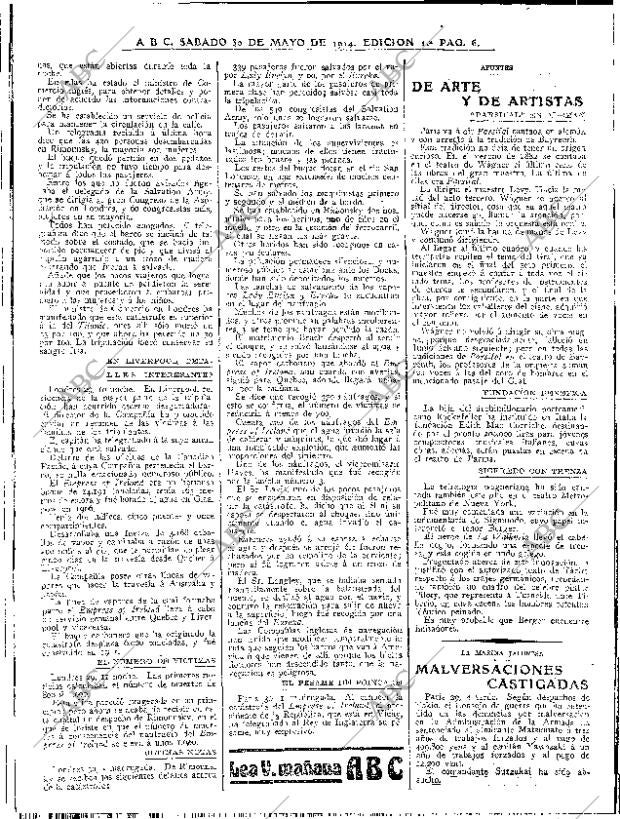 ABC MADRID 30-05-1914 página 6