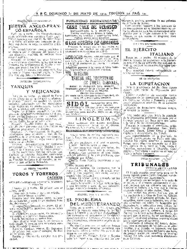 ABC MADRID 31-05-1914 página 14