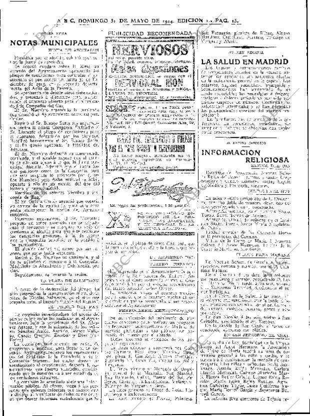 ABC MADRID 31-05-1914 página 15