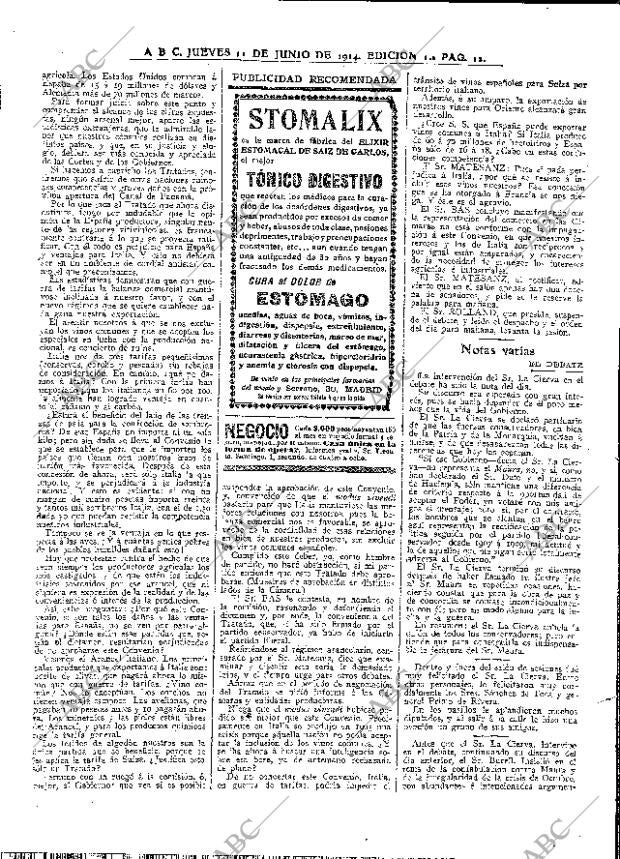 ABC MADRID 11-06-1914 página 12