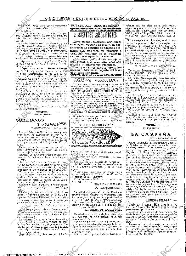 ABC MADRID 11-06-1914 página 16