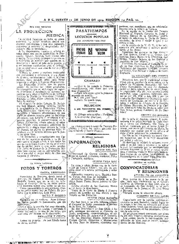 ABC MADRID 11-06-1914 página 20