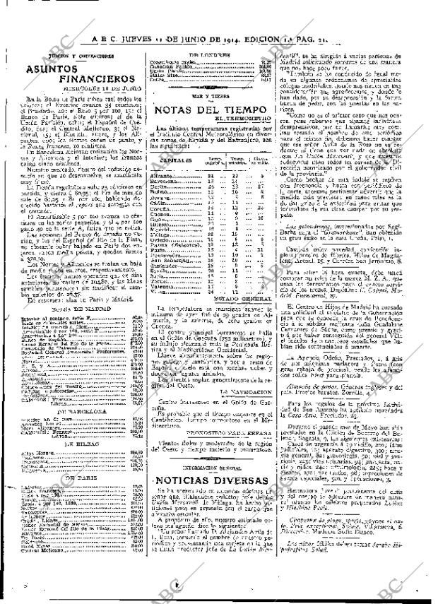 ABC MADRID 11-06-1914 página 21