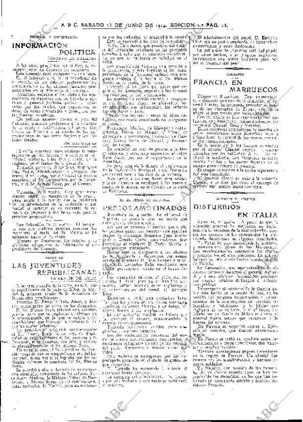 ABC MADRID 13-06-1914 página 15