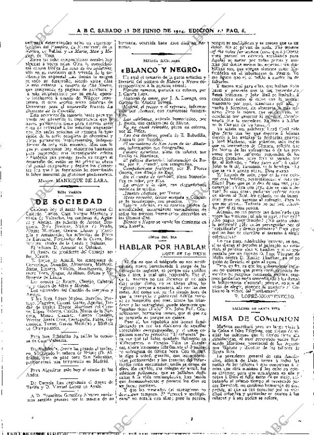 ABC MADRID 13-06-1914 página 6