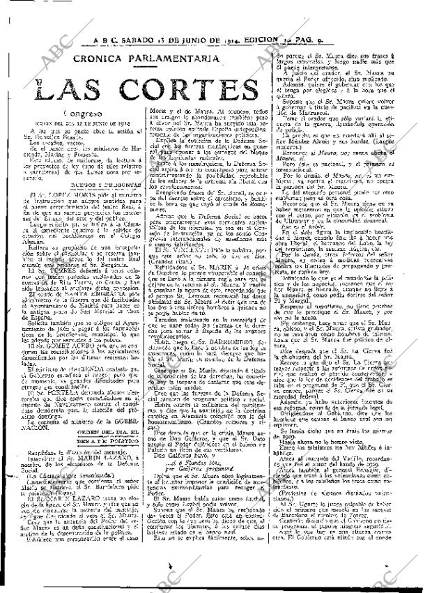 ABC MADRID 13-06-1914 página 9