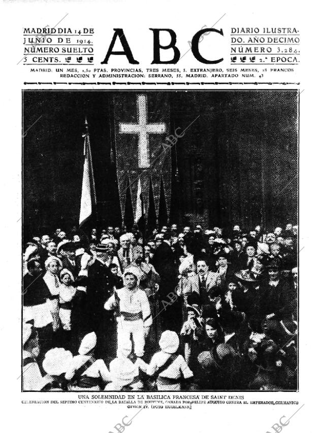 ABC MADRID 14-06-1914 página 1