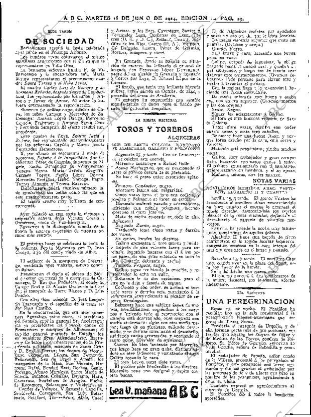 ABC MADRID 16-06-1914 página 19