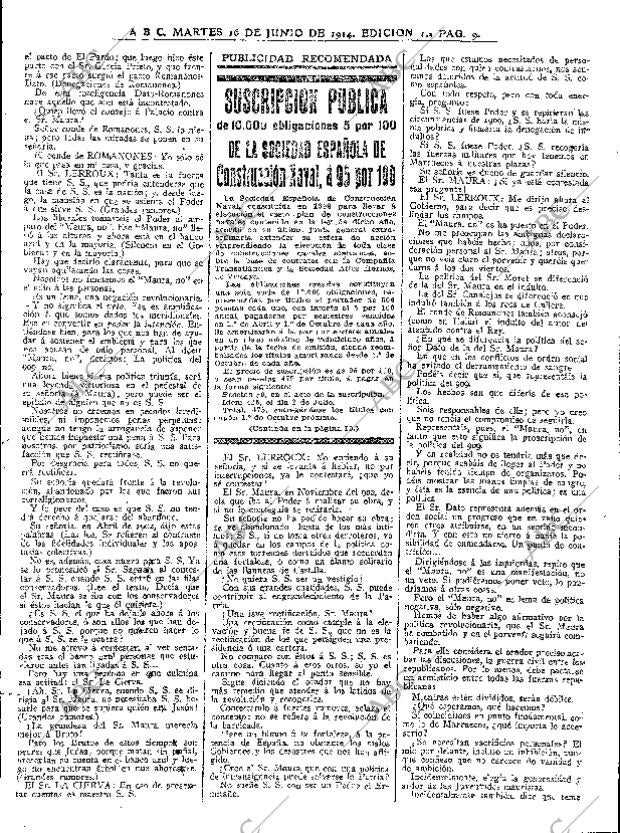 ABC MADRID 16-06-1914 página 9