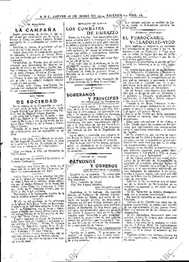 ABC MADRID 18-06-1914 página 15