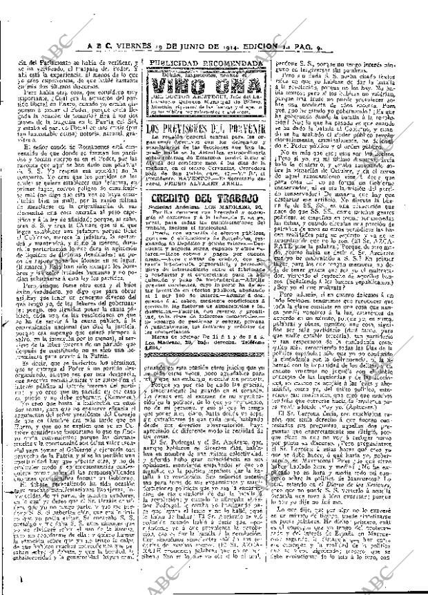 ABC MADRID 19-06-1914 página 9
