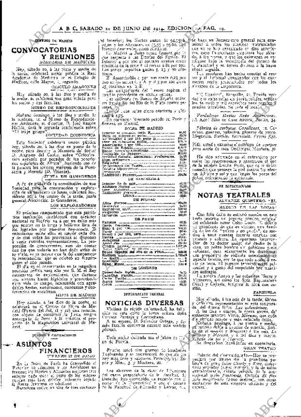 ABC MADRID 20-06-1914 página 19